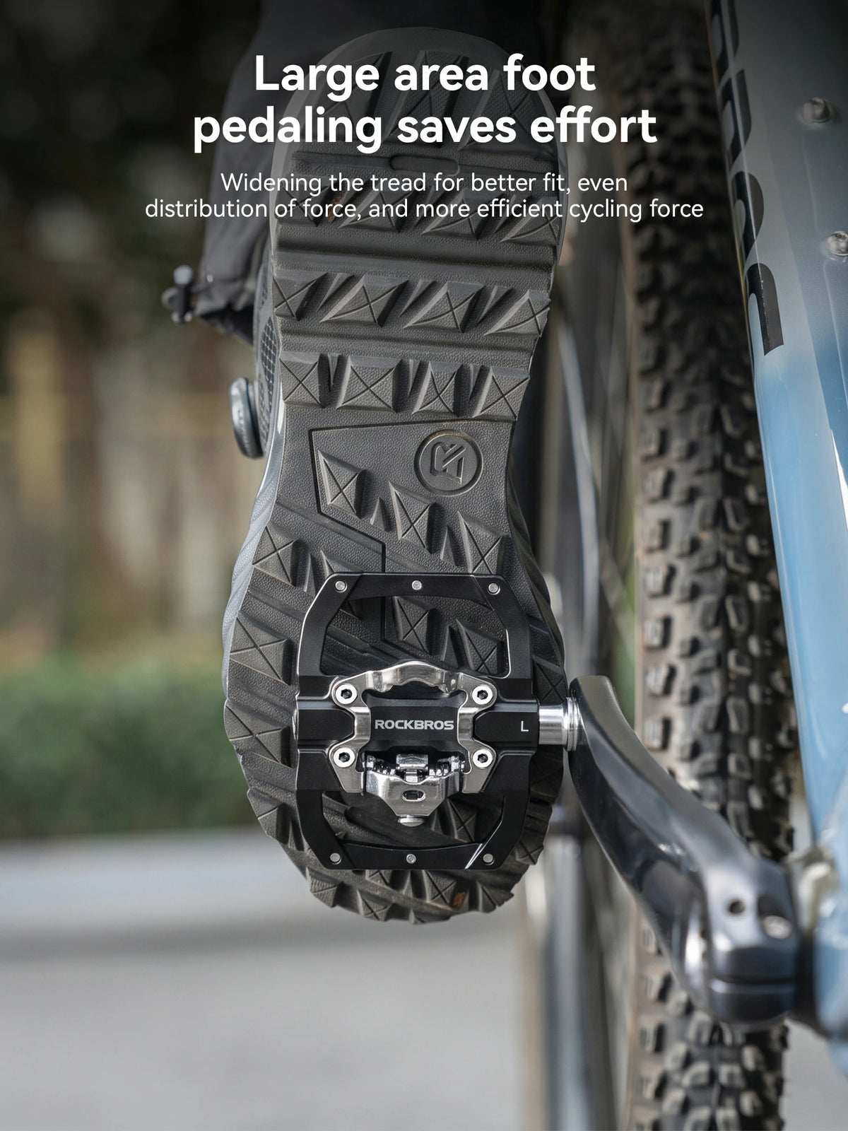 Dual‑Function Bike Pedals, SPD Compatible Flat & Clipless Bicycle Pedals for Mountain Road Bikes