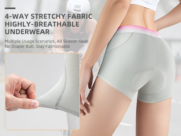 ROCKBROS Women’s Cycling Underwear 4D Padded Bike Shorts