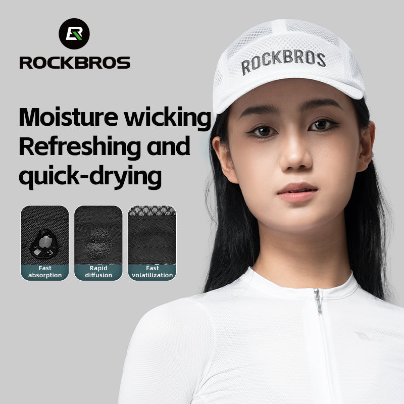 Gorra de ciclismo transpirable ROCKBROS con malla y protección UV para verano