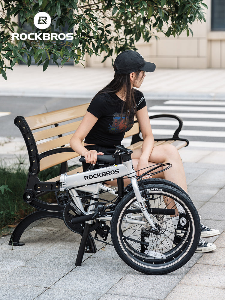 ROCKBROS 20" Folding Bicycle with Shimano 8-speed Aluminium Alloy Frame V Brake
