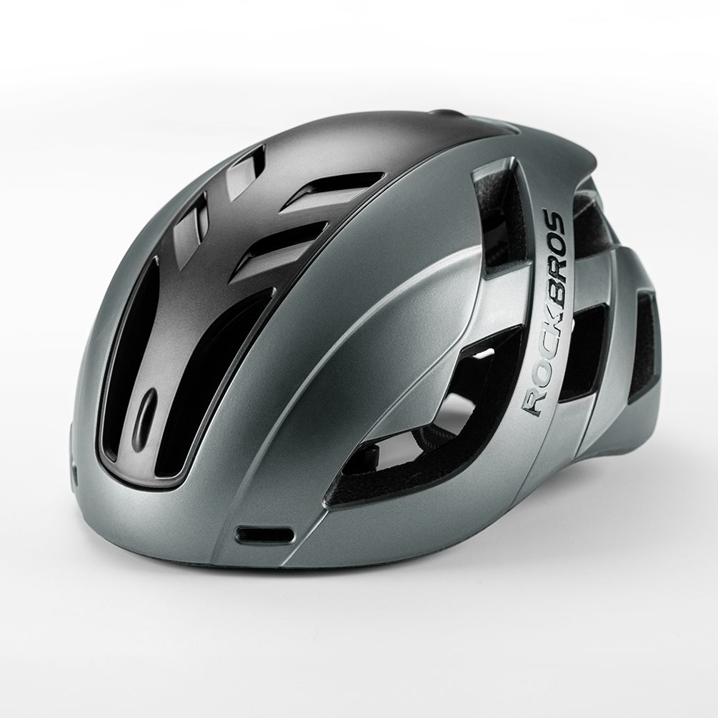 ROCKBROS Cycling MTB Road Bike Helmet Integrally Magnetic Cover Bicycle Helmet, Titanium