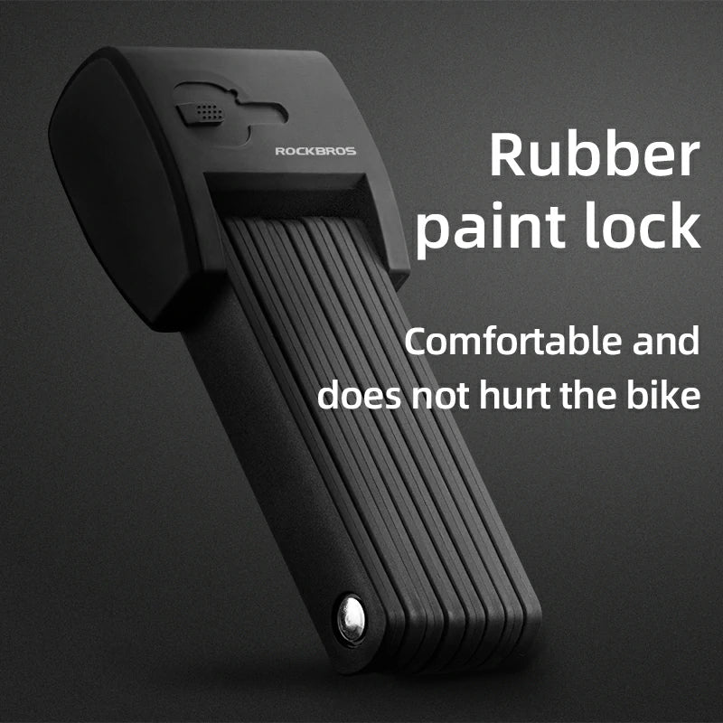 ROCKBROS Folding Bike Lock Smart Fingerprint Heavy Duty Anti Theft Bike Lock - ROCKBROS