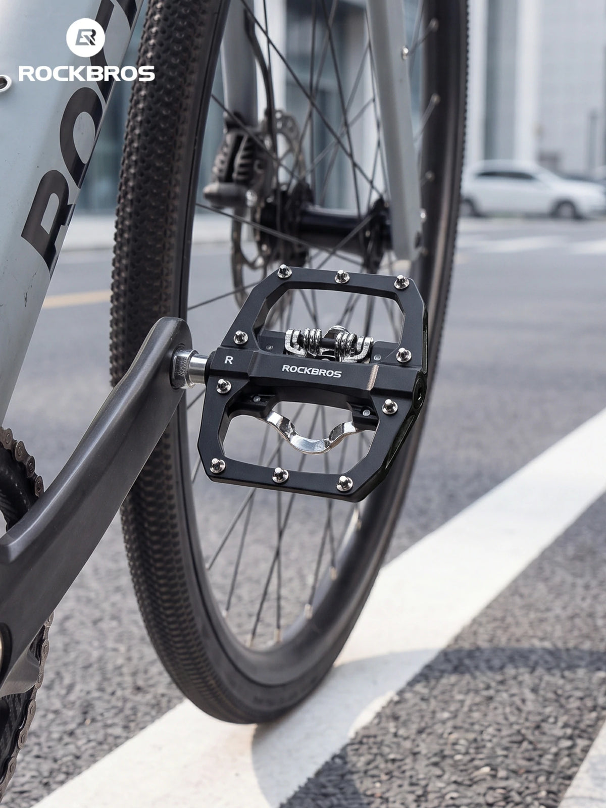 Dual‑Function Bike Pedals, SPD Compatible Flat & Clipless Bicycle Pedals for Mountain Road Bikes