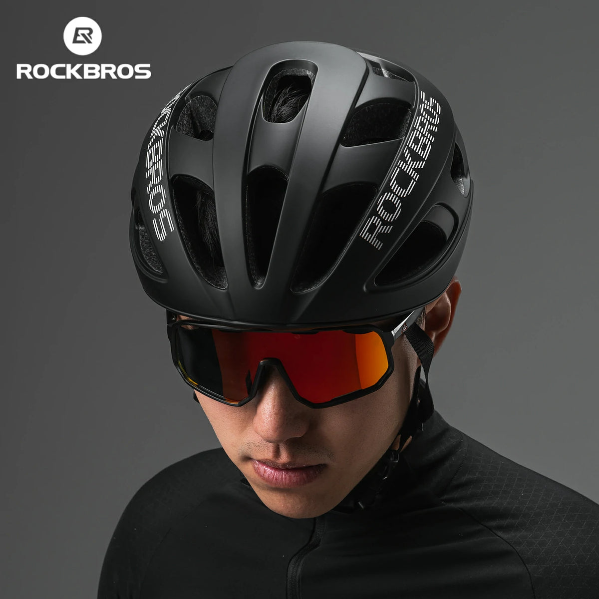 Adult Cycling Helmet ROCKBROS for Riders, Microshell, Adjustable Dial, Interior Padding, Air Vents, Mountain Road Bike Commuting