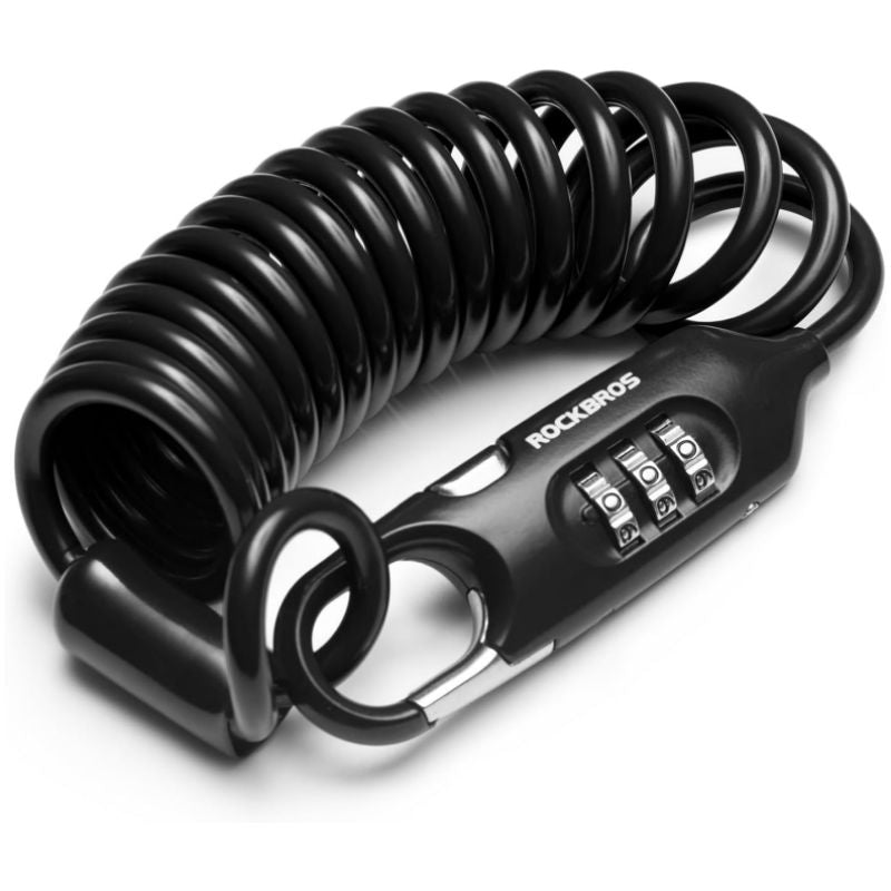 ROCKBROS Bike Lock Cable Combination Bicycle Lock - 6FT Long, Portable, Anti-Theft