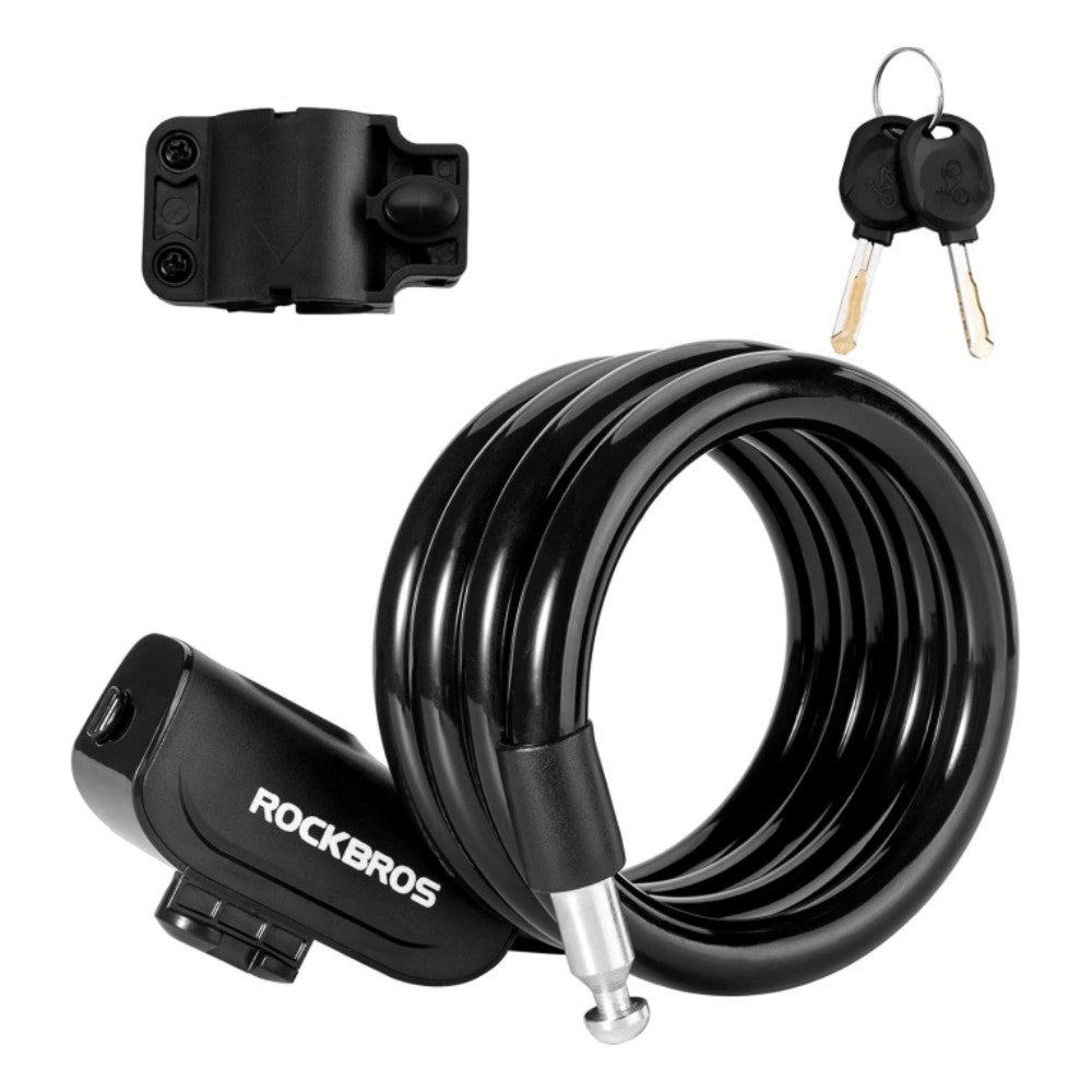 ROCKBROS 4ft Bike Cable Lock - Secure, Lightweight with Mounting Bracket