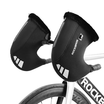 ROCKBROS USB Charging Heated Winter Handlebar Mittens for Winter Cycling