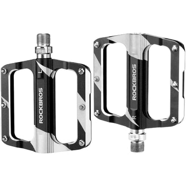 ROCKBROS Mountain MTB Bike Pedals Flat Bicycle 9/16 Lightweight Carbon Fiber Sealed Bearing Alloy Flat - ROCKBROS