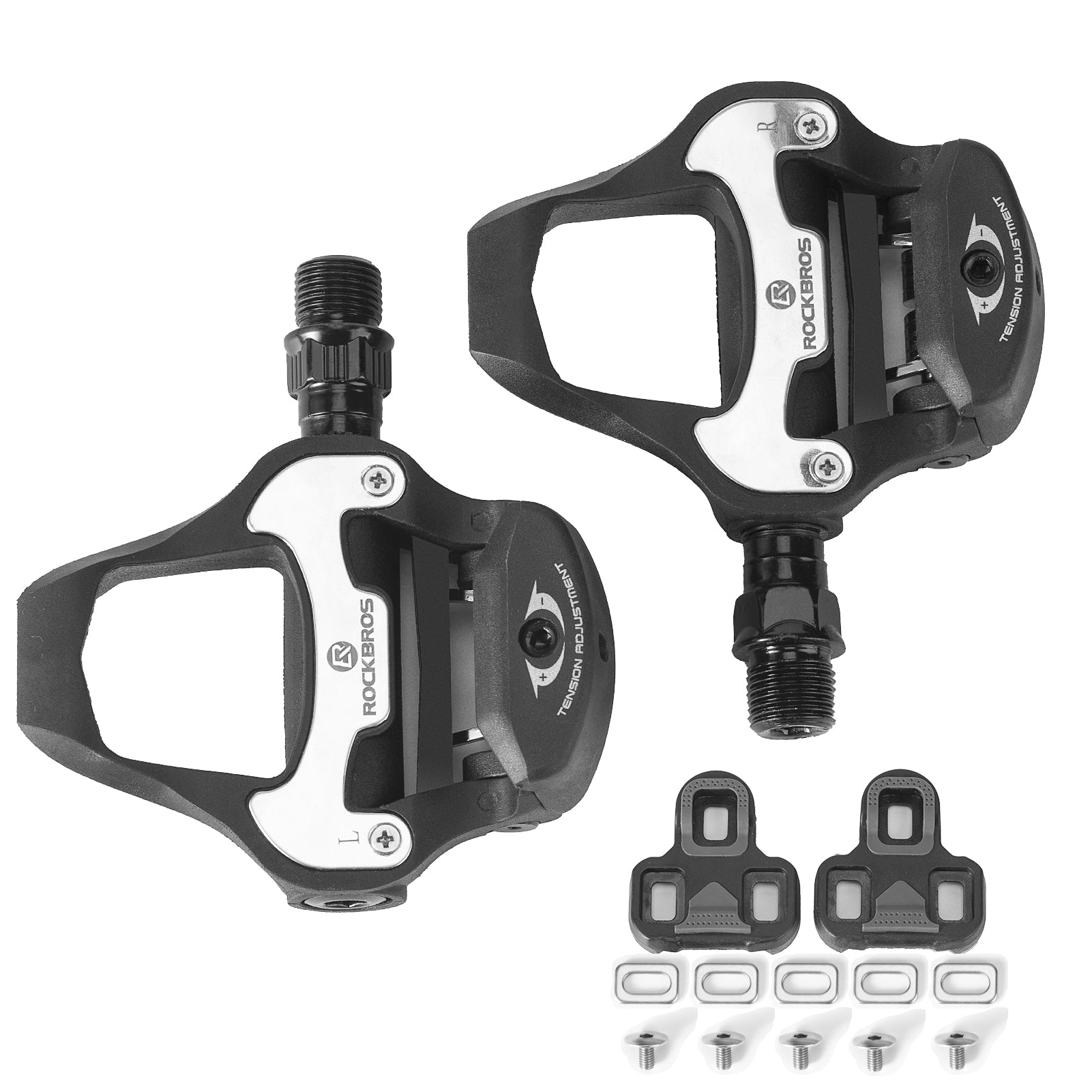 Self-Lock Road Bike Pedals with Shimano SPD-SL/Look KEO Cleat System (