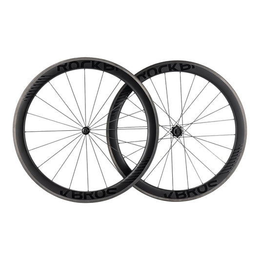ROCKBROS Bike Wheels 700c Carbon Fiber Disc Rim Road Bike Wheels Carbon Wheelsets with Logos