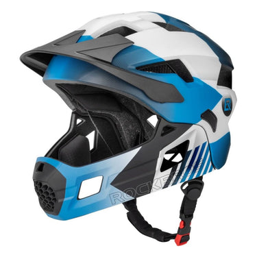 ROCKBROS Kids Full Face Bike Helmet Ages 5-14 Anti-Collision Detachable Chin