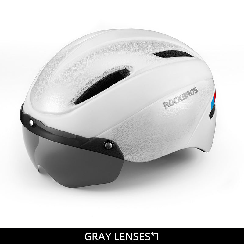 ROCKBROS Ultralight Magnetic Goggles Cycling Helmet, White