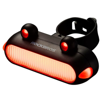 ROCKBROS Rechargeable Frog-Shaped LED Bike Tail Light with 180-Degree Visibility