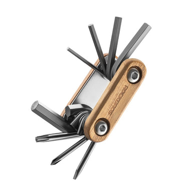 ROCKBROS Titanium-Plated 8-in-1 Wood Handle Multi-function Tool