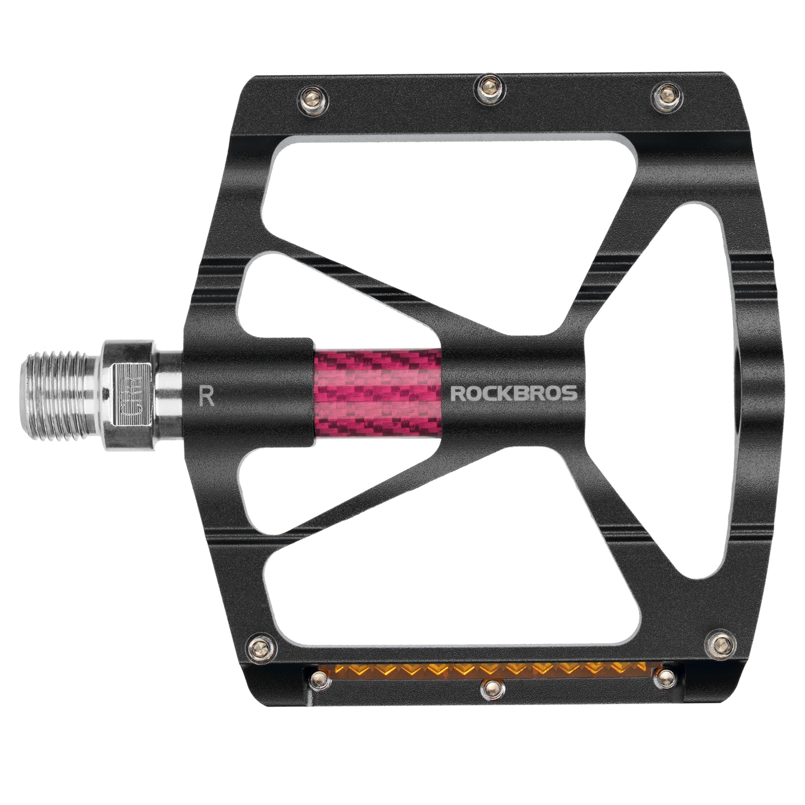ROCKBROS Mountain Bike Pedals MTB Reflective Pedals CNC Non-Slip Lightweight Aluminum Alloy Bicycle Pedals - ROCKBROS