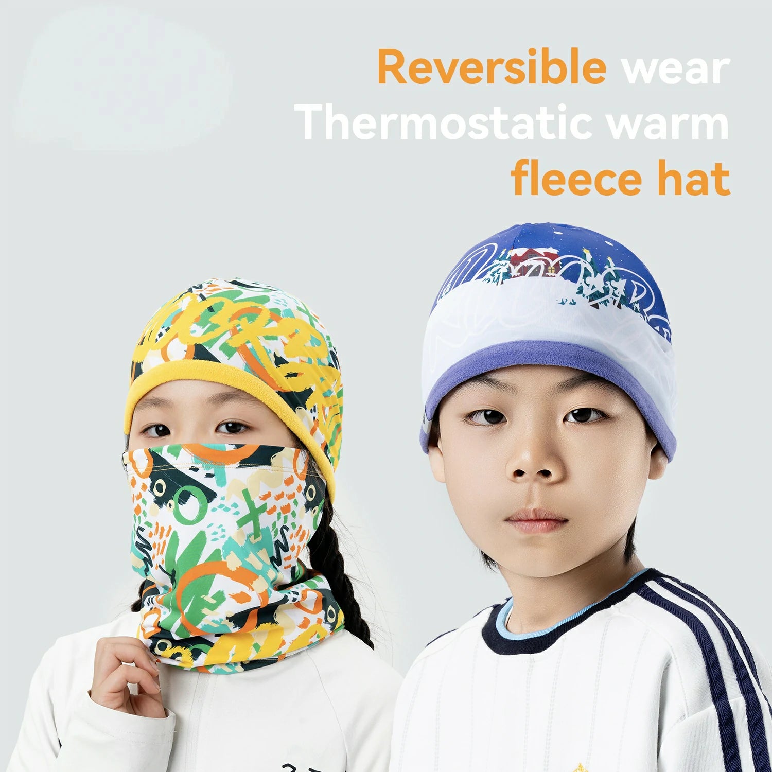Kids Winter Fleece Beanie for Helmet Use