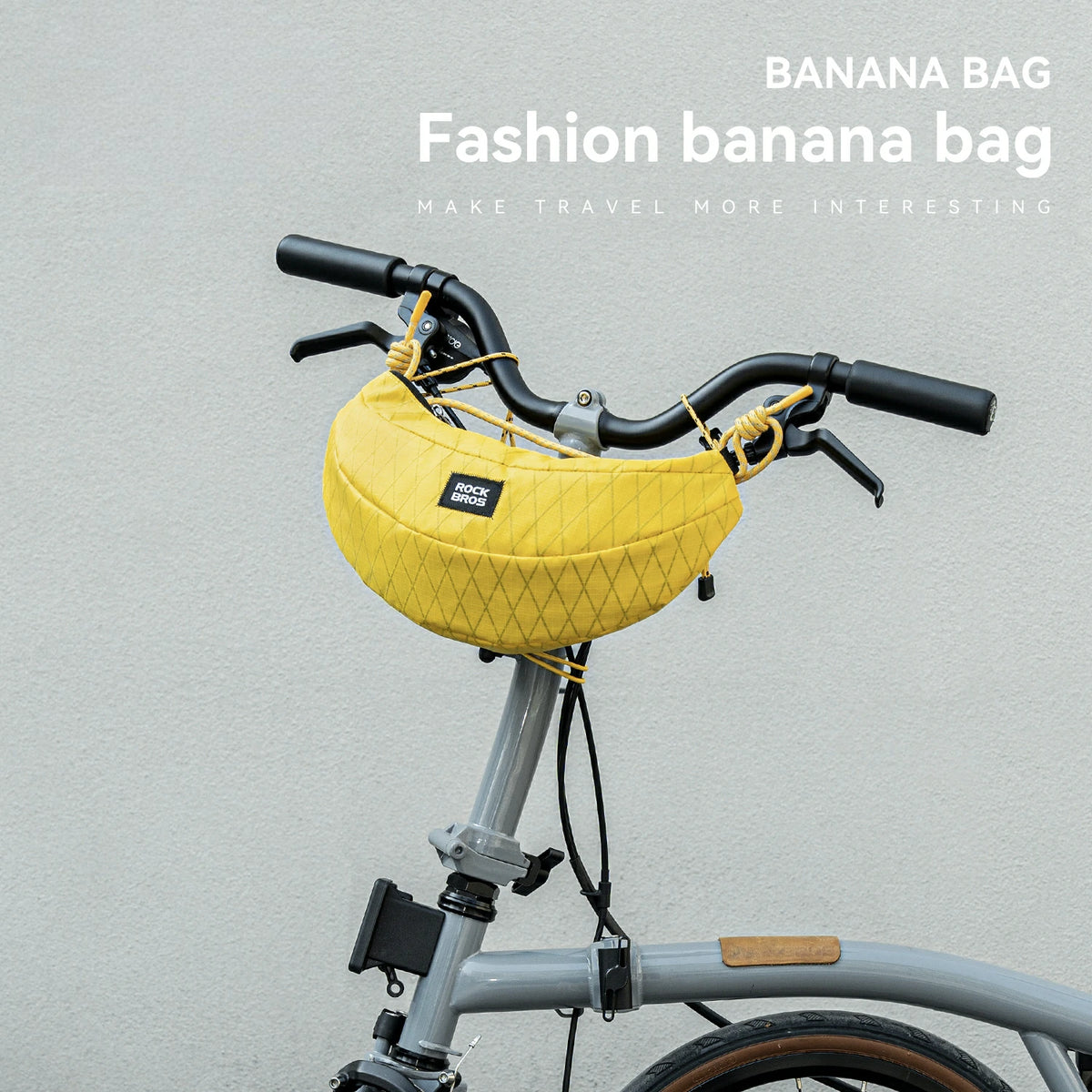Lightweight 1.8L Banana Bike Handlebar Bag – Crossbody Cycling Pouch