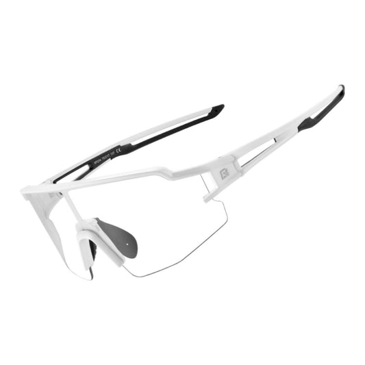 Photochromic Cycling Glasses Half Frame White