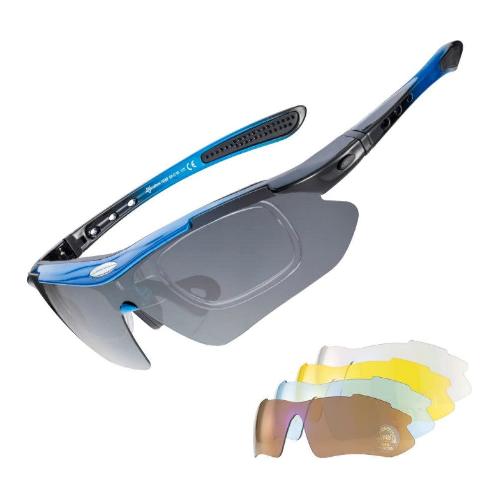 ROCKBROS-Slim Polarised Sports Sunglasses With 4 Interchangeable Lens