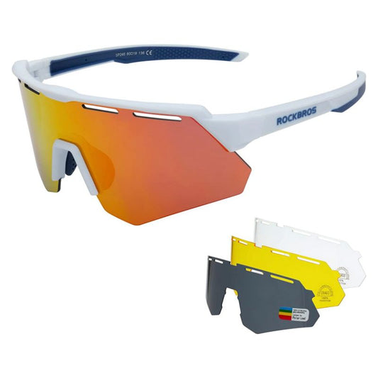ROCKBROS SP246-1 Polarized Cycling Glasses with 4 Interchangeable Lenses