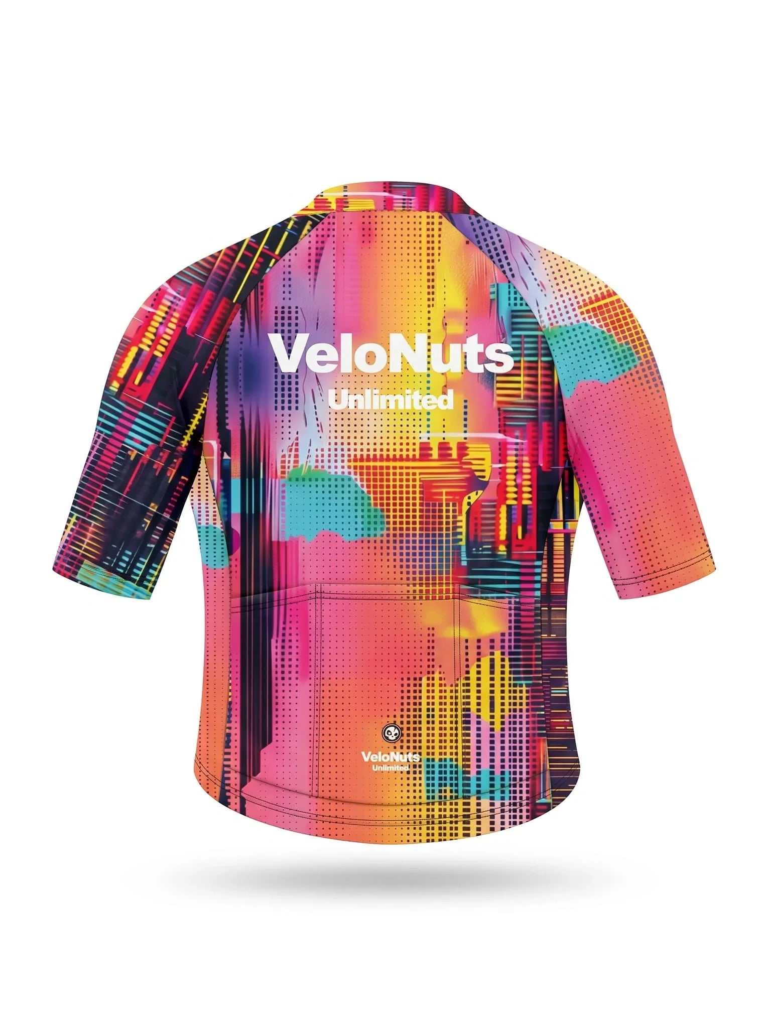 Women's Cycling Jersey Neon Condense#Type_Pink Skyline