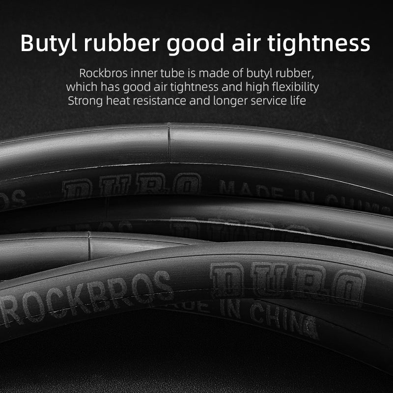 ROCKBROS  700X23/25/28/35C Road Bike Inner Tube 48mm Presta/Schrader Valve High Self Sealing Butyl Rubber - ROCKBROS