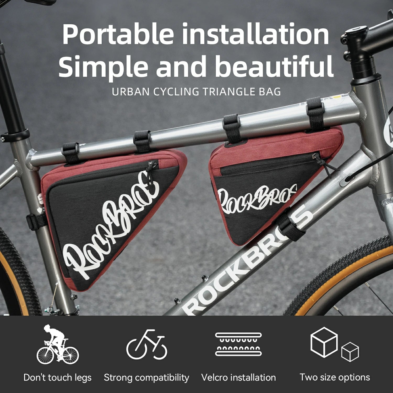 ROCKBROS FlashRide Sketch  Bike Triangle Bag