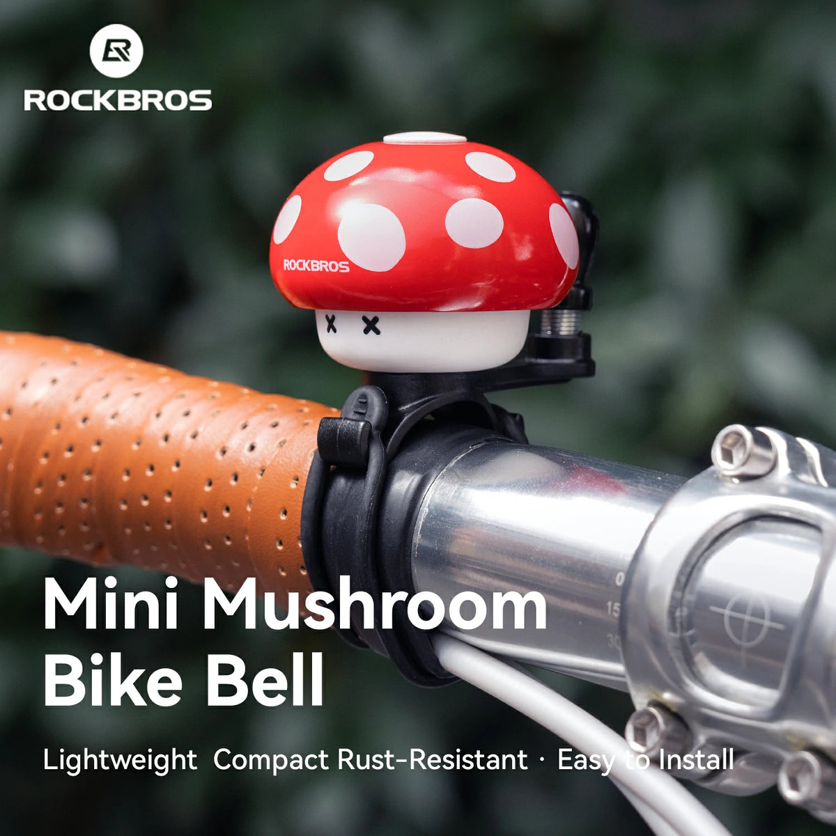 Mushroom Bicycle Bell, 80db Loud Cute Handlebar Bike Bell for Kids, Road & Mountain Bike