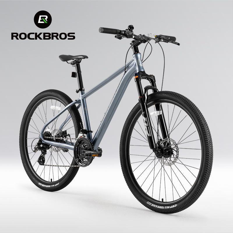 ROCKBROS 24-Speed 27.5"Mountain Bike Lockable Shock Absorber Aluminum Frame Wire-Drawn Disc Brakes