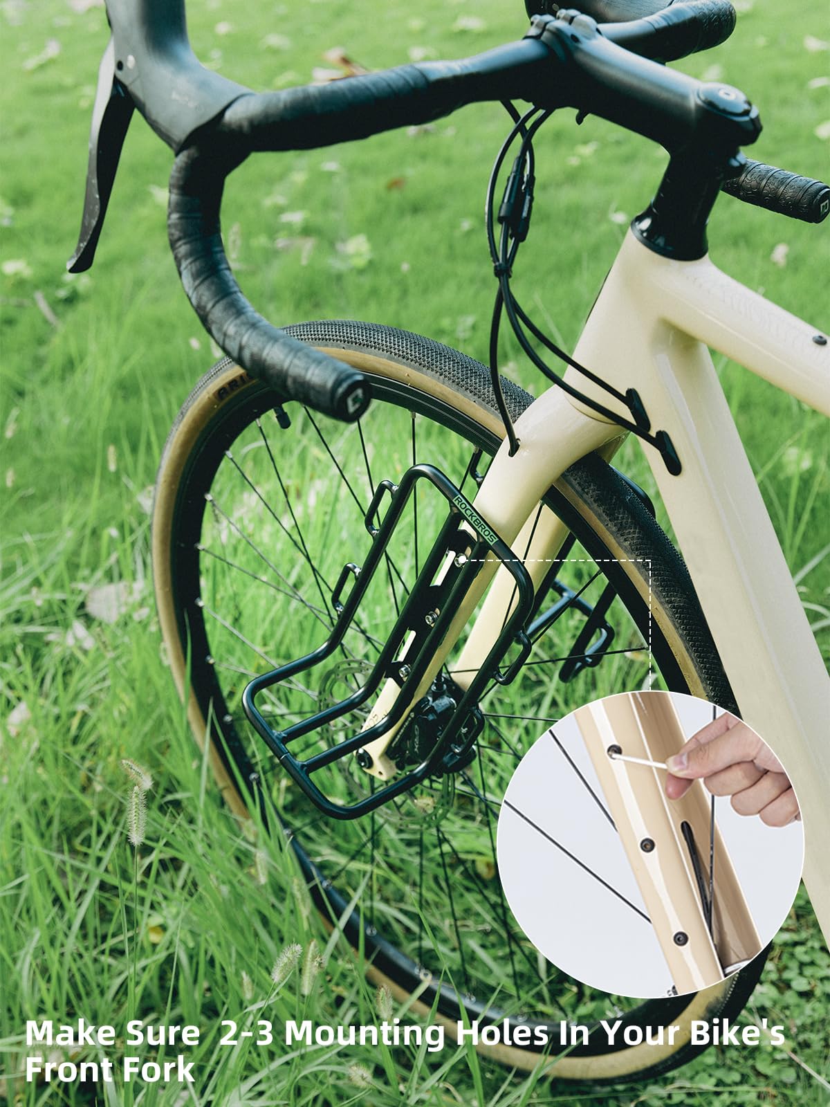 ROCKBROS Front Bike Rack Aluminum Alloy Luggage Touring Carrier Racks