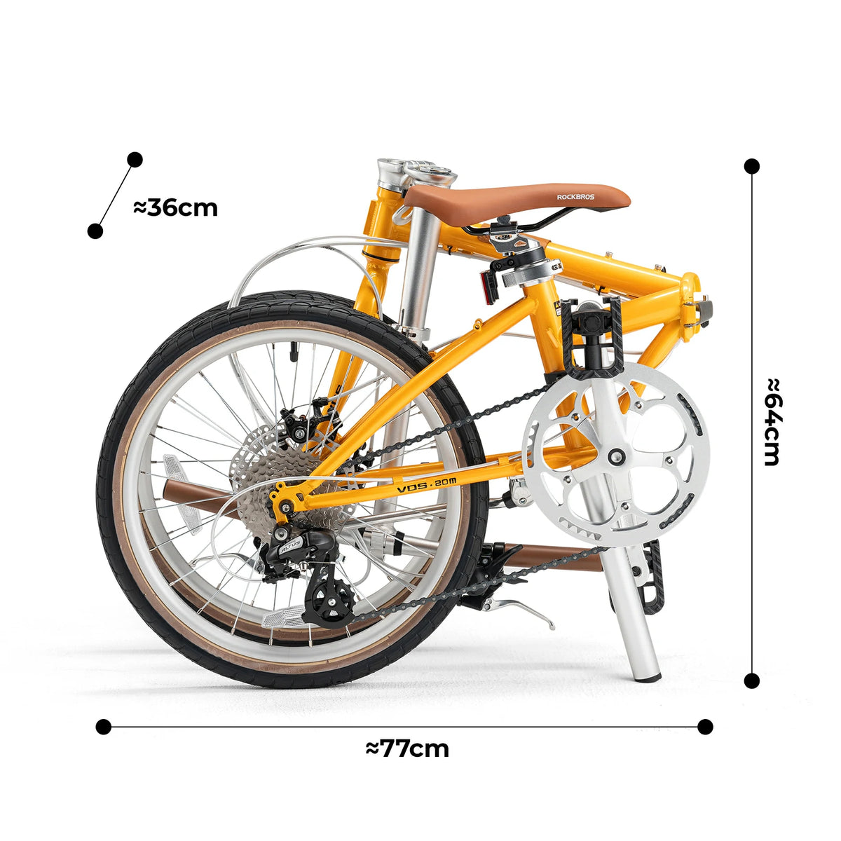 Folding Commuter Bicycle 20-Inch Lightweight Aluminum Frame 8