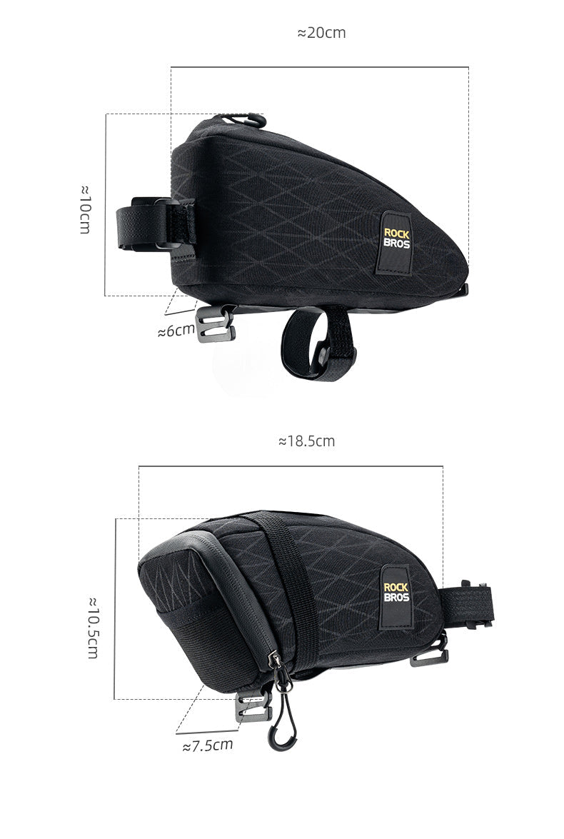 ROCKBROS Bicycle Combination Bags Set Cycling Top Tube/Triangle/Saddle Bags Set