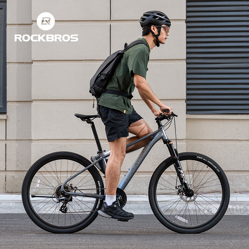 ROCKBROS 24-Speed 27.5"Mountain Bike Lockable Shock Absorber Aluminum Frame Wire-Drawn Disc Brakes