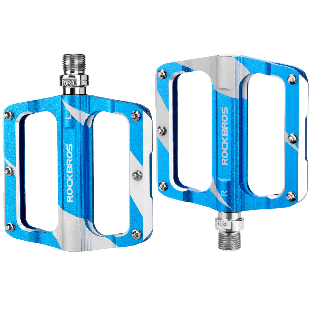 ROCKBROS Mountain MTB Bike Pedals Flat Bicycle 9/16 Lightweight Carbon Fiber Sealed Bearing Alloy Flat - ROCKBROS