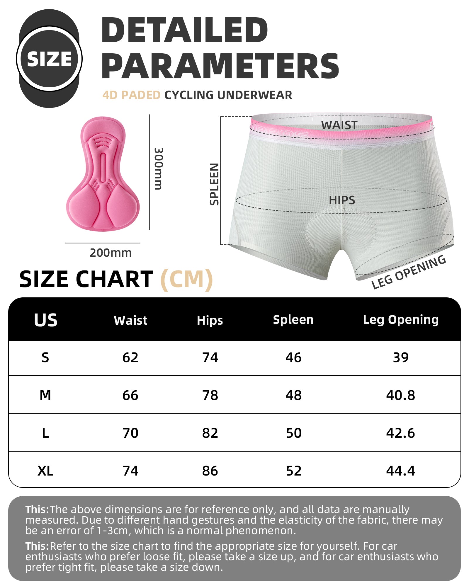 ROCKBROS Women’s Cycling Underwear 4D Padded Bike Shorts