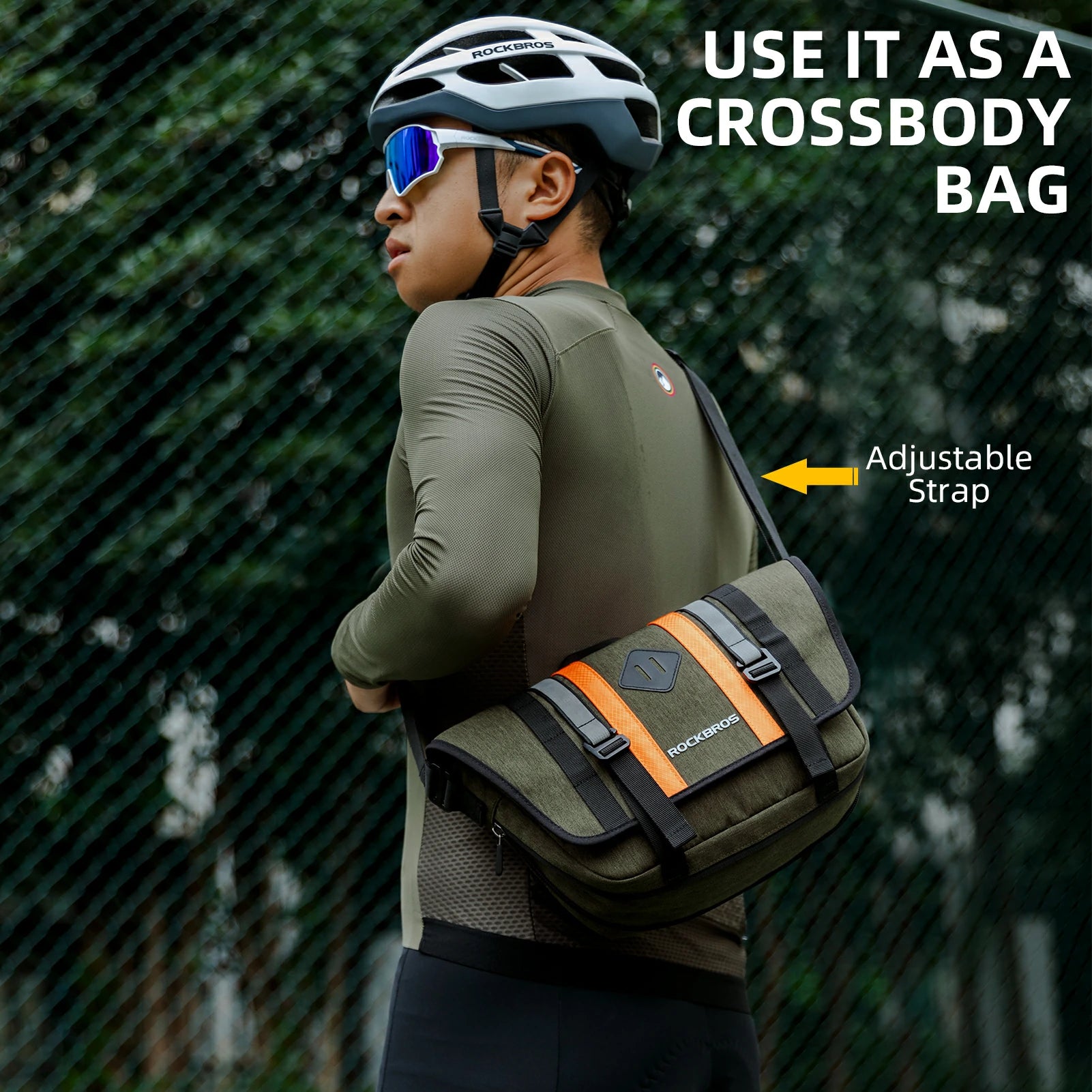 ROCKBROS Bike Handlebar Multifunctional Crossbody Bag with Shoulder Strap