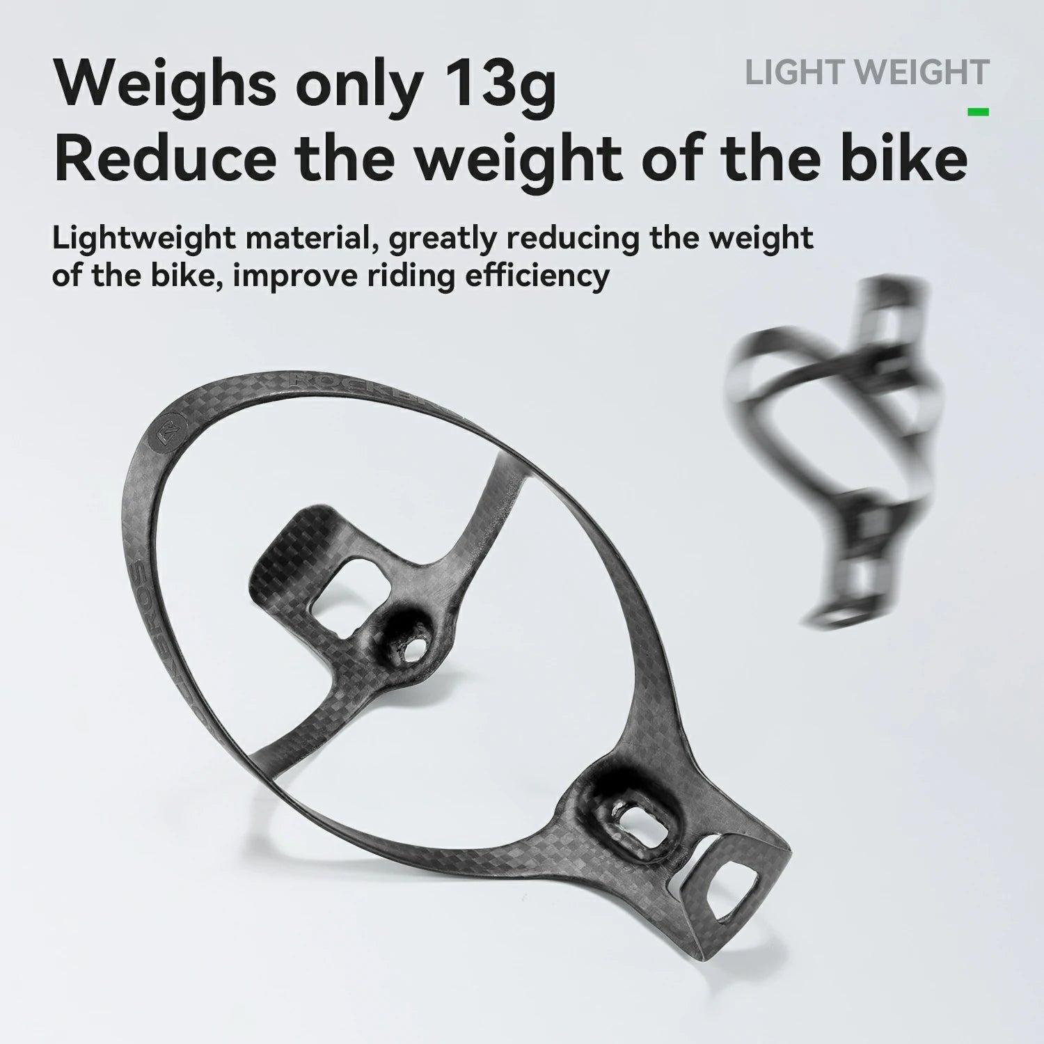 ROCKBROS 100% Carbon Fiber  13g Ultra-Light Bike Water Bottle Holder