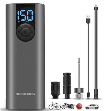 FREE GIFT | ROCKBROS A8 Electric Bike Tire Pump 150 Psi Inflator Portable Air Compressor 2*2600 mAh