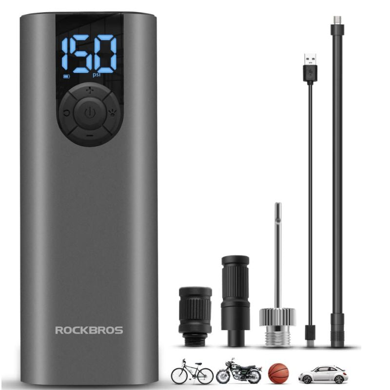 FREE GIFT | ROCKBROS A8 Mini Electric Air Bike Tire Pump 150PSl 2*2600mAh