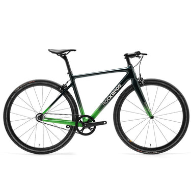 ROCKBROS T700 Carbon Fiber Aerodynamic Flat Road Bike  V-brake Leisure City Bike Green Black