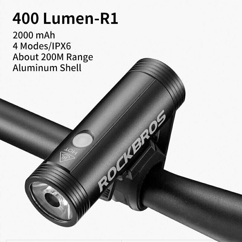 Bicycle Headlight USB Rechargeable Waterproof 400/800 Lumens