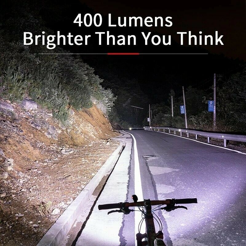 Bicycle Headlight USB Rechargeable Waterproof 400/800 Lumens