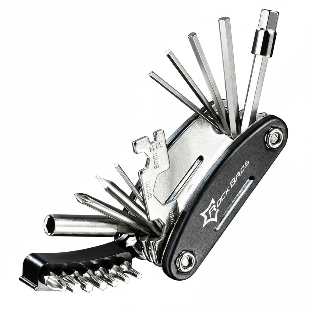 ROCKBROS 16-in-1 Portable Bike Repair Kit - Compact, Lightweight, Durable