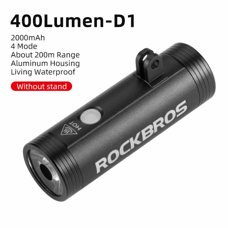 Bicycle Headlight USB Rechargeable Waterproof 400/800 Lumens
