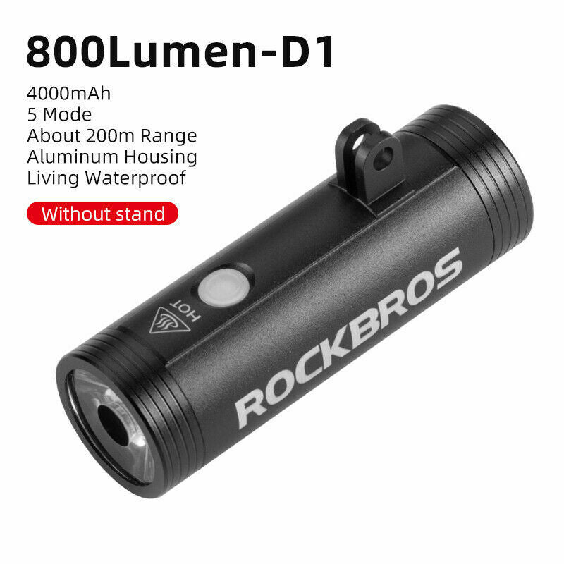 Bicycle Headlight USB Rechargeable Waterproof 400/800 Lumens