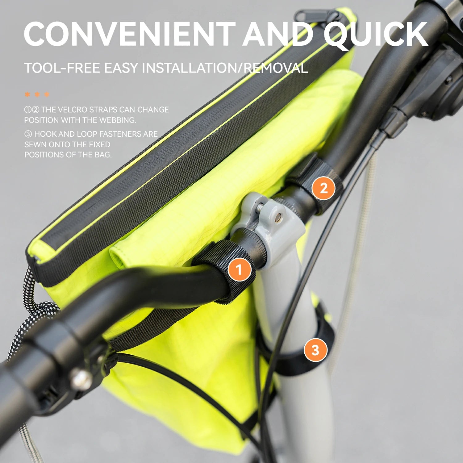 Convertible Bike Front Bag – Expandable Nylon Handlebar  Crossbody Bag