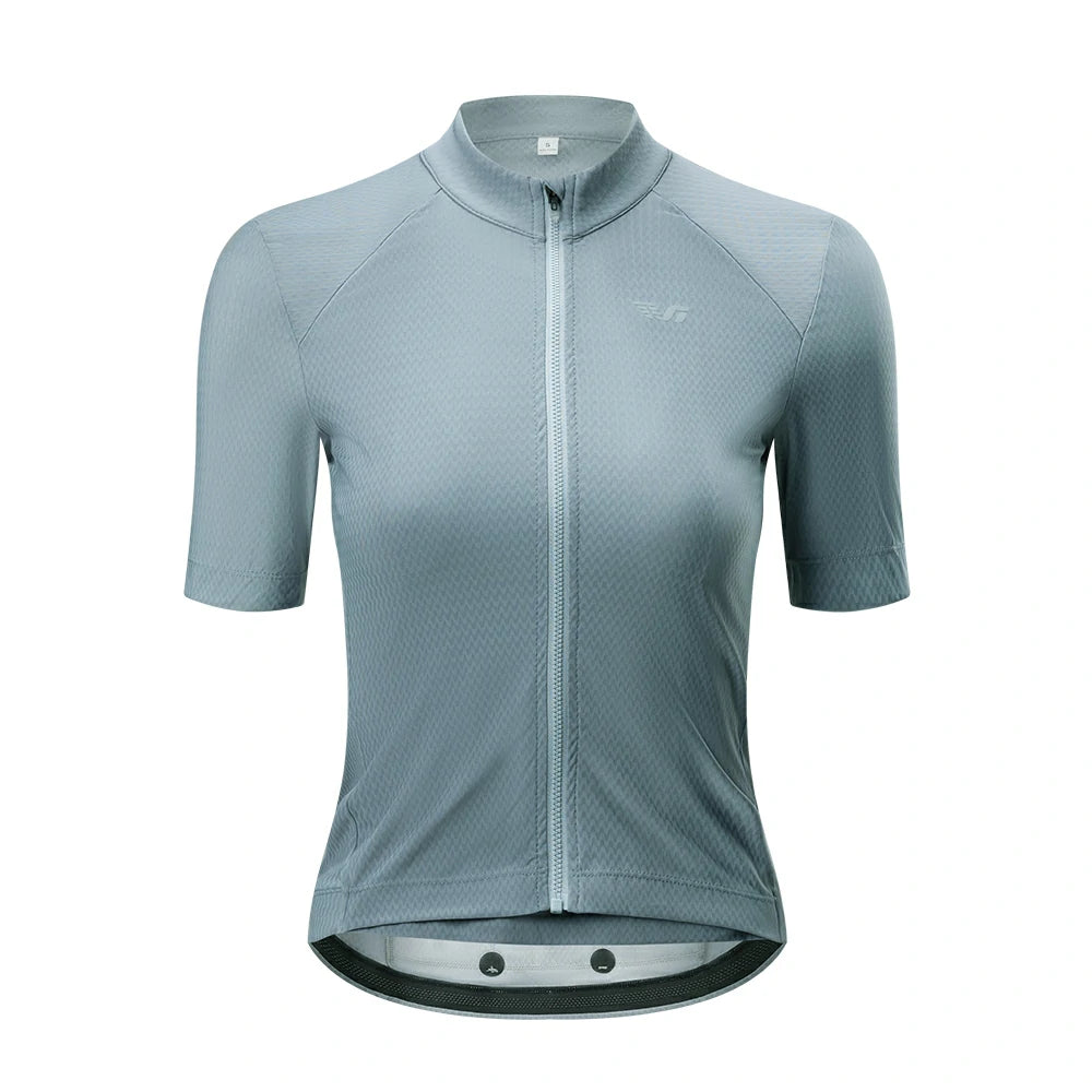 Light blue cycling jersey on a white background #Color_Blue