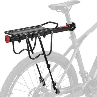 ROCKBROS Rear Bike Bicycle Cargo Rack Aluminum Alloy 115 lbs Capacity Black - ROCKBROS