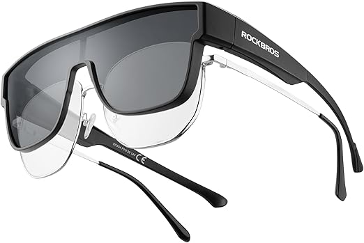 ROCKBROS Polarized Fit Over Glasses Sunglasses UV400 Wrap Around for Men Women - ROCKBROS