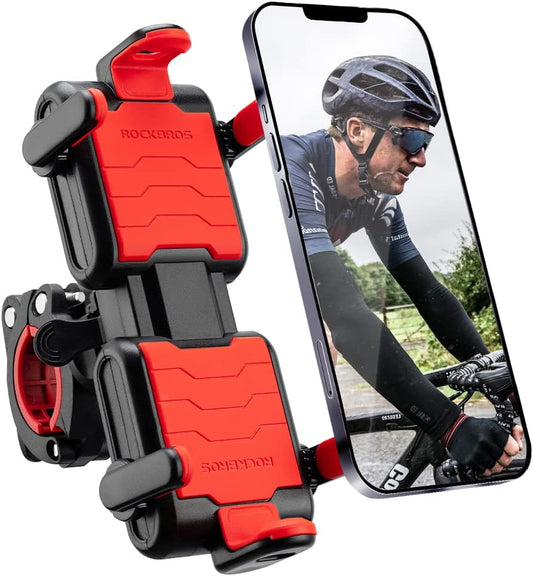 ROCKBROS Bike Phone Holder- Adjustable Motorcycle Phone Mount Handlebar Clip